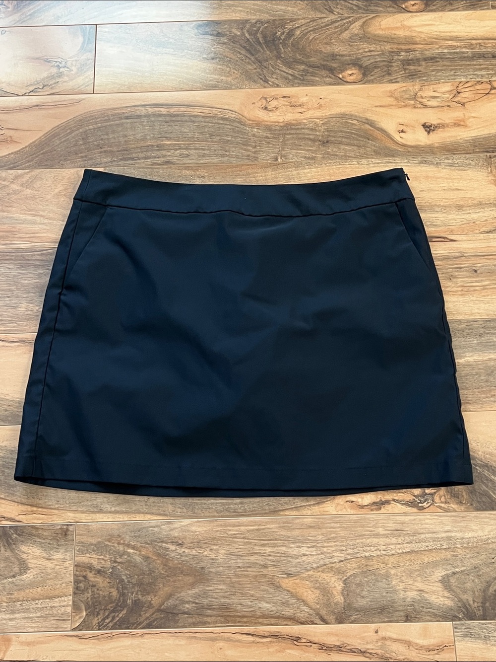 Nike Dri Fit Black Golf Skort Tennis Pickleball Womens Sz 14 Built In Shorts